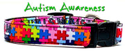 Autism Awareness dog collar handmade adjustable buckle collar 5/8" wide Petcollarshandmade