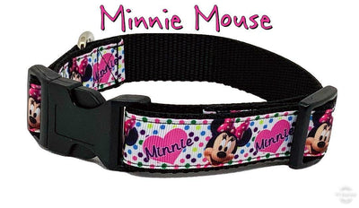 Minnie Mouse Dog collar handmade adjustable buckle 1