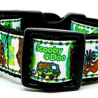 Scooby Doo dog collar handmade adjustable buckle collar 1" wide or leash Petcollarshandmade