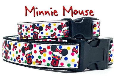 Minnie Gumball dog collar handmade adjustable buckle 1