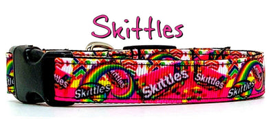 Skittles dog collar handmade adjustable buckle collar 5/8