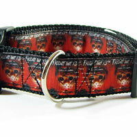 Friday The 13th dog collar handmade adjustable buckle collar 1" wide or leash - Furrypetbeds