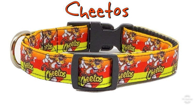 Cheetos Dog collar handmade adjustable buckle collar 5/8