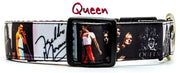 Queen Freddie Mercury dog collar Handmade adjustable buckle 1" or 5/8" wide