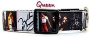 Queen Freddie Mercury dog collar Handmade adjustable buckle 1" or 5/8" wide Petcollarshandmade