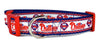 Phillies dog collar handmade adjustable buckle baseball 1"or 5/8" wide or leash