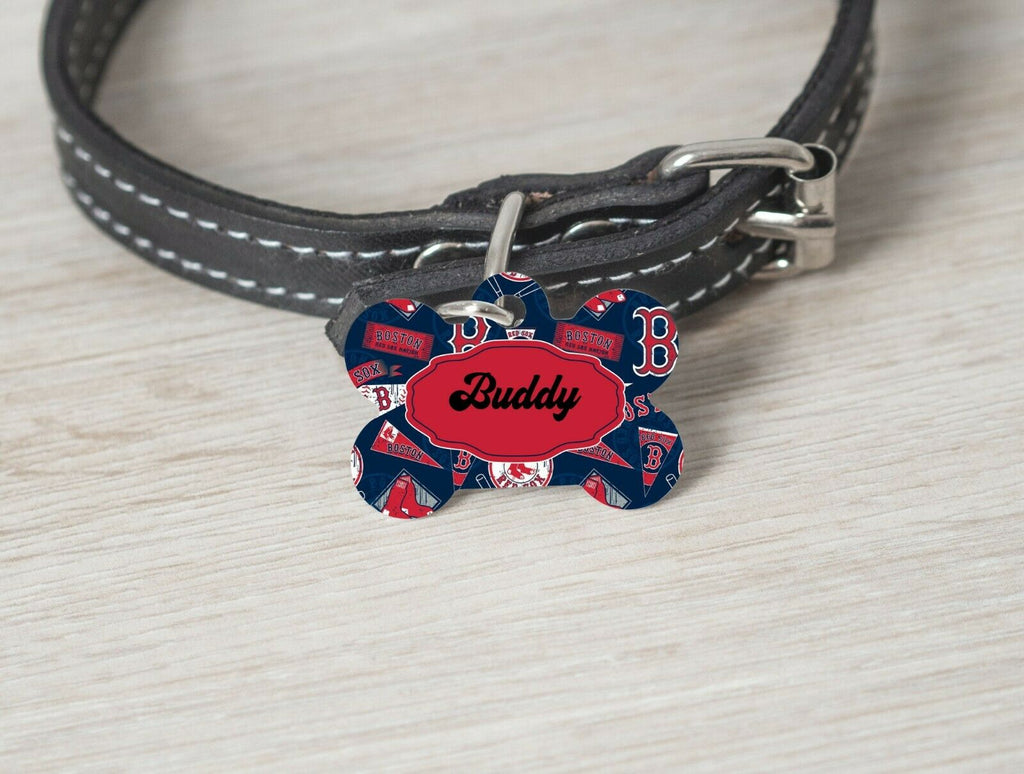 Pet ID Tag Boston Red Sox MLB Personalized Custom Double Sided Pet