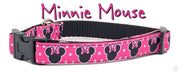 Minnie Mouse Dog collar handmade adjustable buckle 1"or 5/8"wide or leash Petcollarshandmade