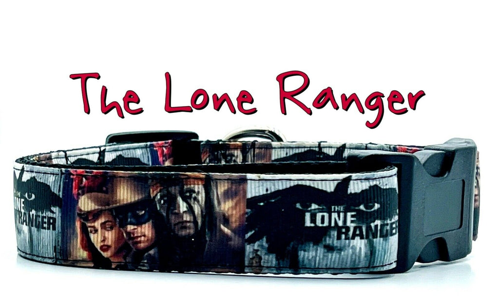 The Lone Ranger dog collar handmade adjustable buckle 1" wide or leash TV show