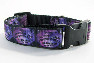 Ouija dog collar Handmade adjustable buckle collar 1"wide or leash