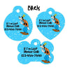 Pet ID Tag GOOFY Personalized Custom Double Sided Pet Tag w/name/number - Furrypetbeds