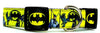 Batman dog collar handmade adjustable buckle collar 1" or 5/8" wide or leash