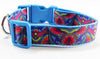 Paisley dog collar handmade adjustable buckle collar 1" wide or leash Petcollarshandmade