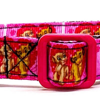 Nala & Simba dog collar handmade adjustable buckle collar 5/8" wide or leash