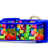 Lucky Charms dog collar handmade adjustable buckle 1" or 5/8" wide or leash Petcollarshandmade