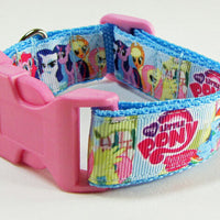 My Little Pony dog collar handmade adjustable buckle collar 1"wide or leash Petcollarshandmade