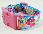 My Little Pony dog collar handmade adjustable buckle collar 1"wide or leash Petcollarshandmade