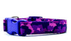 Purple Camo dog collar handmade adjustable buckle 1"or 5/8"wide or leash hunting Petcollarshandmade