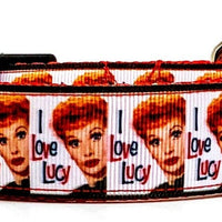 Lucy dog collar handmade adjustable buckle 1" or 5/8" wide or leash TV show