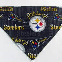 Steelers Dog Bandana Over the Collar dog bandana Dog collar bandana football