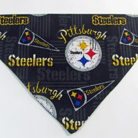 Steelers Dog Bandana Over the Collar dog bandana Dog collar bandana football Petcollarshandmade