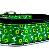 Marimekko Flowers dog collar handmade adjustable buckle 1" or 5/8"wide or leash Petcollarshandmade