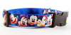 Mickey Mouse dog collar handmade adjustable buckle 1" or 5/8" wide leash Petcollarshandmade