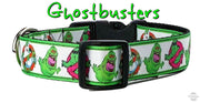 Ghostbusters dog collar handmade adjustable buckle 1" or 5/8" wide or leash Petcollarshandmade