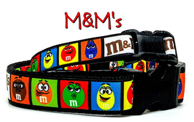 M & M's candy dog collar handmade adjustable buckle  1