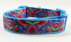 Paisley dog collar handmade adjustable buckle collar 1" wide or leash Petcollarshandmade