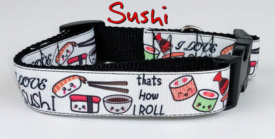 Sushi dog collar adjustable buckle collar 1