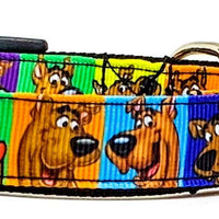Scooby Doo dog collar handmade adjustable buckle collar 5/8" wide or leash