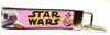 Star Wars Key Fob Wristlet Keychain 1"wide Zipper pull Camera strap Girl Pink - Furrypetbeds