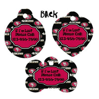 Pet ID Tag San Francisco 49ers NFL Personalized Custom Double Sided Pet Tag - Furrypetbeds