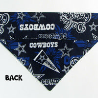 Cowboys Dog Bandana Over the Collar dog bandana Dog collar bandana football - Furrypetbeds