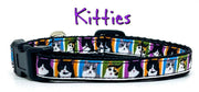 Kitties cat or small dog collar 1/2" wide adjustable handmade bell or leash Petcollarshandmade