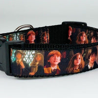 Harry Potter dog collar Handmade adjustable buckle collar 1" wide or leash movie - Furrypetbeds