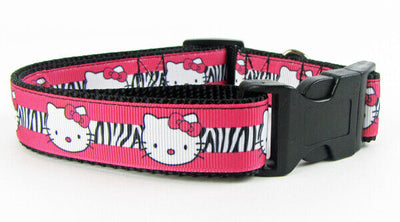 Hello Kitty dog collar Handmade adjustable buckle collar 1