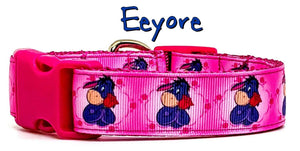Eeyore dog collar Winnie The Poo Handmade adjustable 1" or 5/8" wide or leash