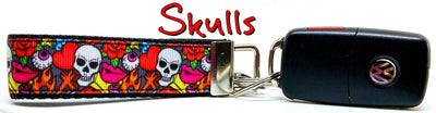 Skulls Key Fob Wristlet Keychain 1