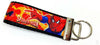 Spiderman Paint Key Fob Wristlet Keychain 1 1/4"wide Zipper pull Camera strap Petcollarshandmade