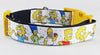 Simpsons dog collar Handmade adjustable buckle collar 1" wide or leash Petcollarshandmade