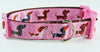 Dachshund dog collar handmade adjustable buckle collar 1" wide or leash