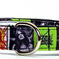 Ozzy Osbourne dog collar handmade adjustable buckle 5/8"wide or leash music