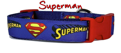 Superman dog collar handmade adjustable buckle collar 1