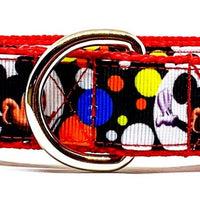 Mickey Mouse dog collar handmade adjustable buckle 1" or 5/8"  wide Disney