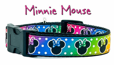 Minnie Mouse dog collar handmade adjustable buckle collar 1