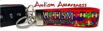 Autism Awareness Key Fob Wristlet Keychain 1