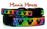 Minnie Mouse cat & small dog collar 1/2" or 5/8" wide adjustable bell or leash Petcollarshandmade