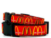 McDonald's Dog collar handmade adjustable buckle 5/8" wide or leash